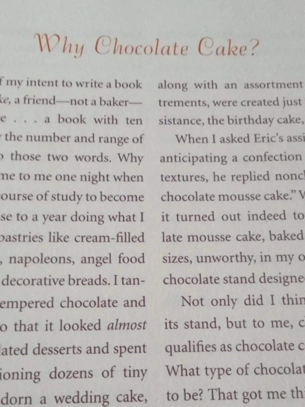 N/A cookbook chocolate